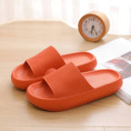 Women's Summer Sandals with Soft Sole and Slip-On Design - Orange