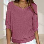 Long-Sleeve Knit Sweater | Perfect for Autumn - Red