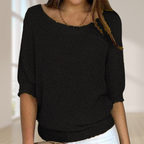 Long-Sleeve Knit Sweater | Perfect for Autumn - Black