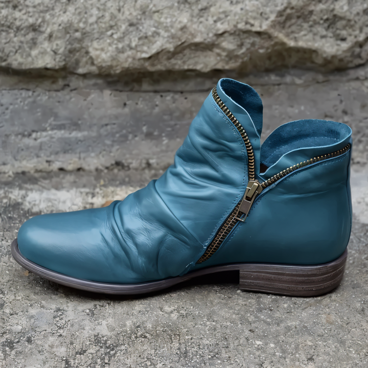 Sovatha - Elegant Autumn Ankle Boots - Blue