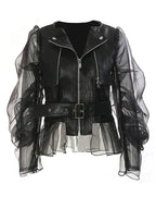 Trendige PU-Lederjacke für Damen