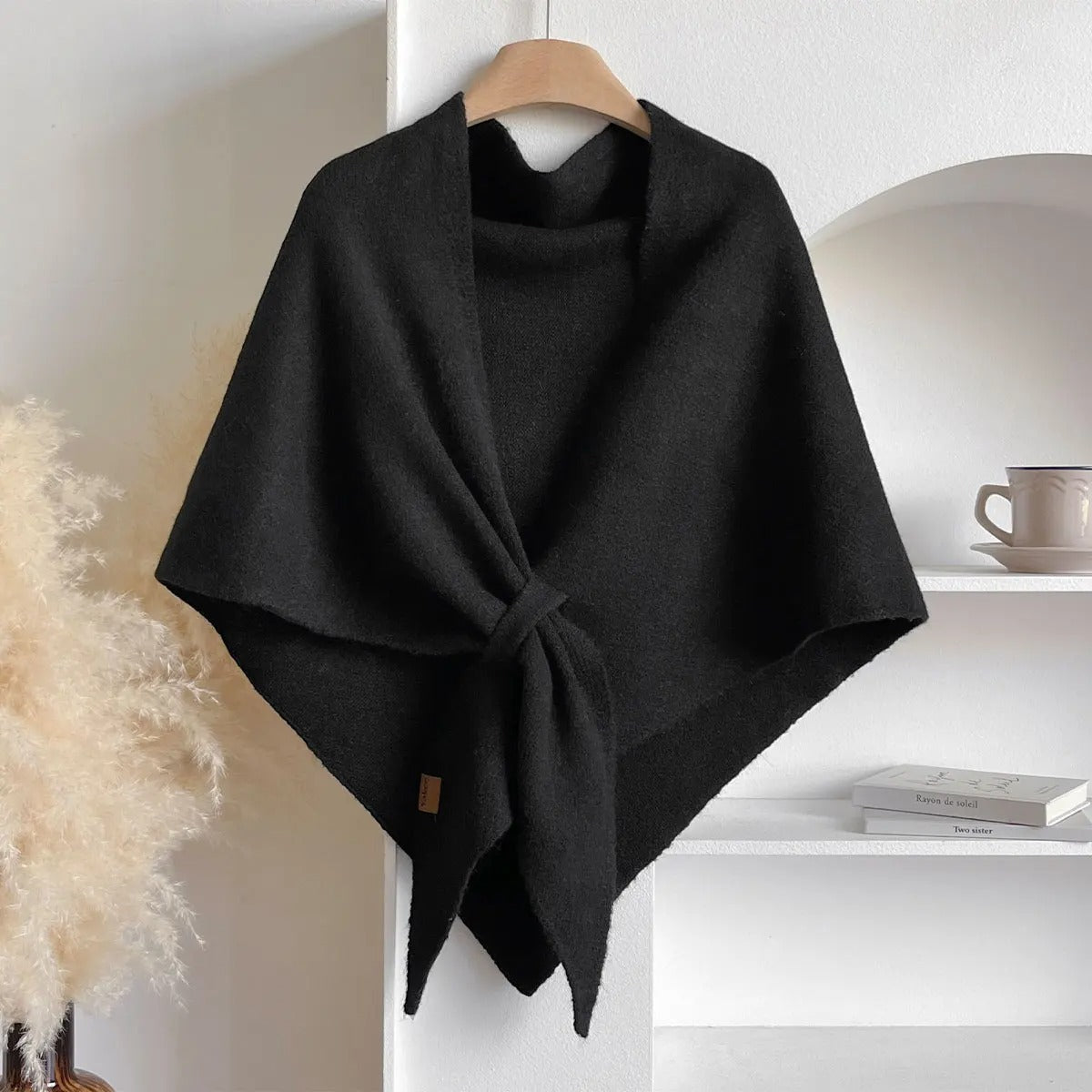 Women's Autumn Scarf with Soft Finish - Black