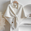 Women's Autumn Scarf with Soft Finish - White