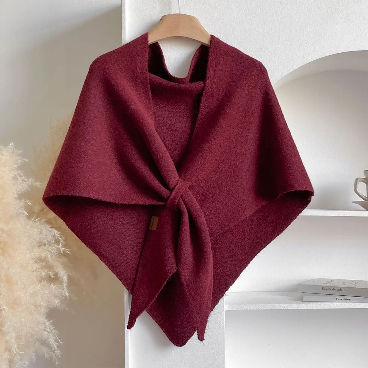Women's Autumn Scarf with Soft Finish - Red