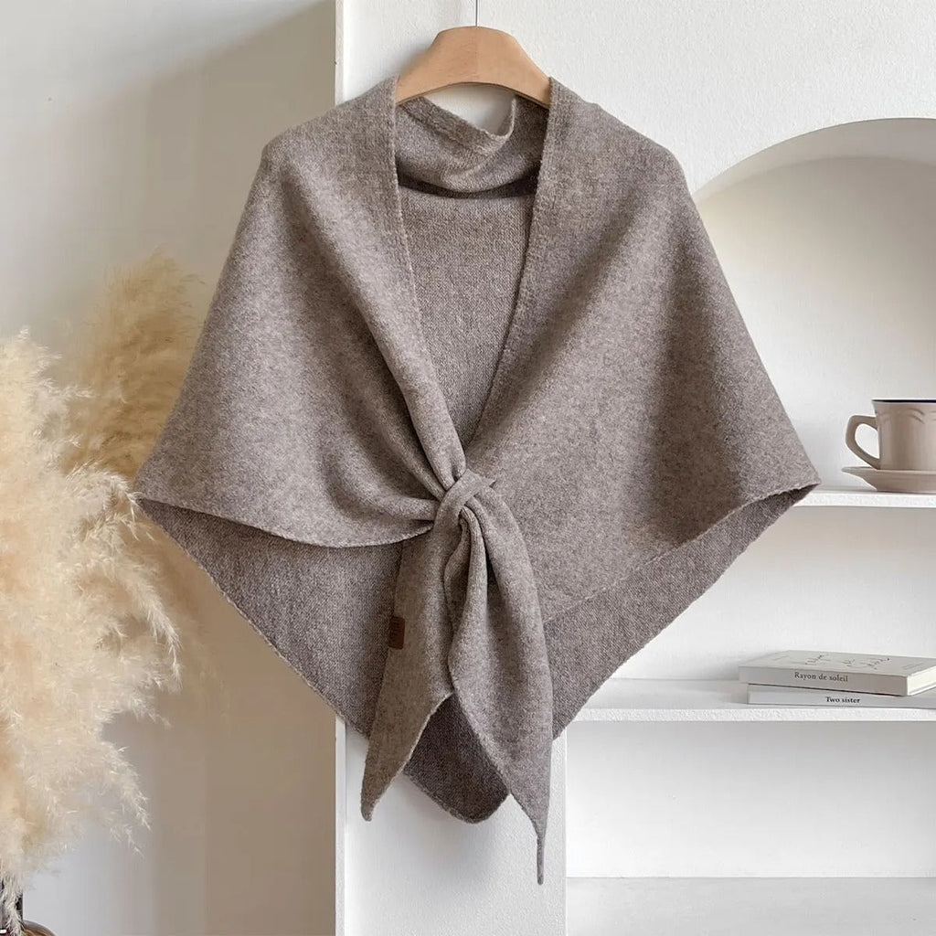 Women's Autumn Scarf with Soft Finish - Light Gray