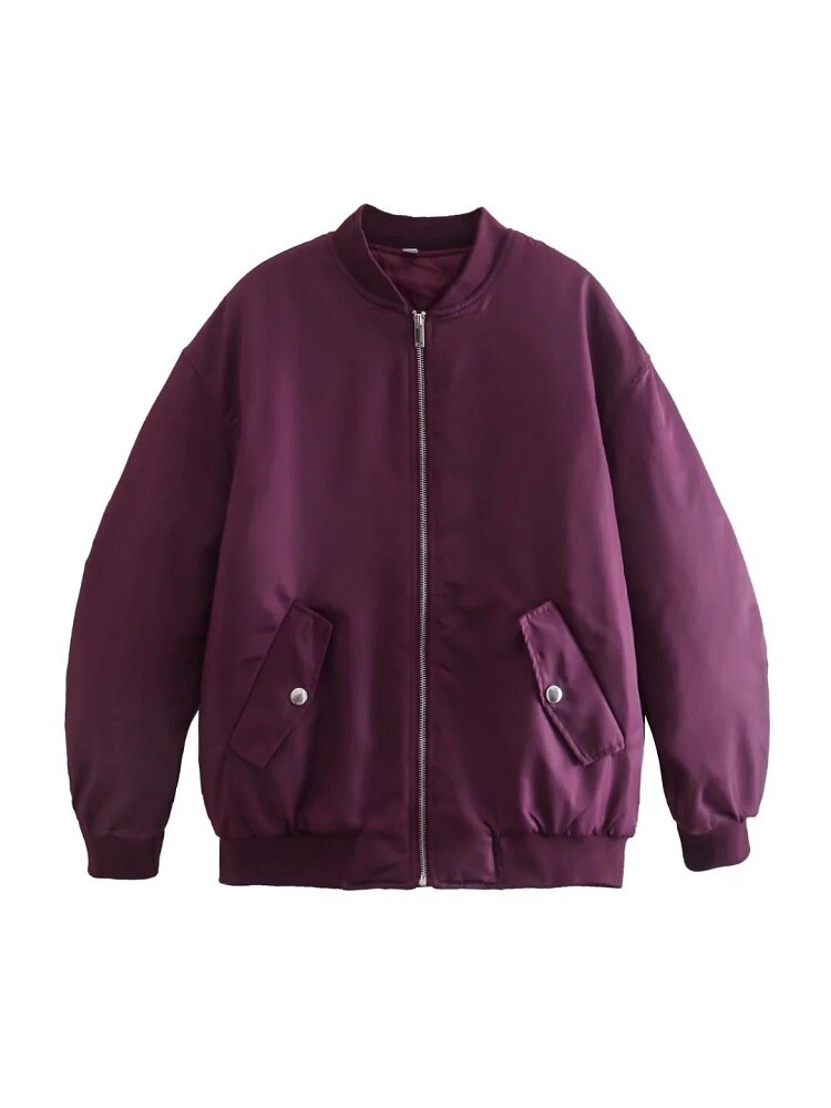 Oversized-Bomberjacke für Damen im Freizeitstil