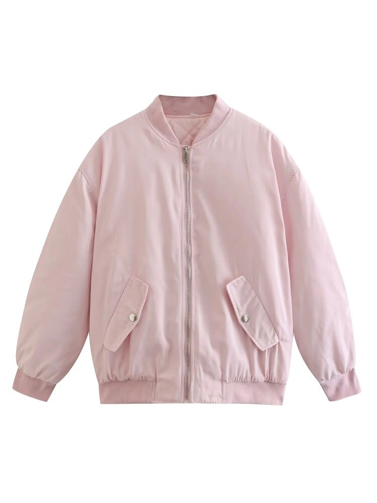 Oversized-Bomberjacke für Damen im Freizeitstil