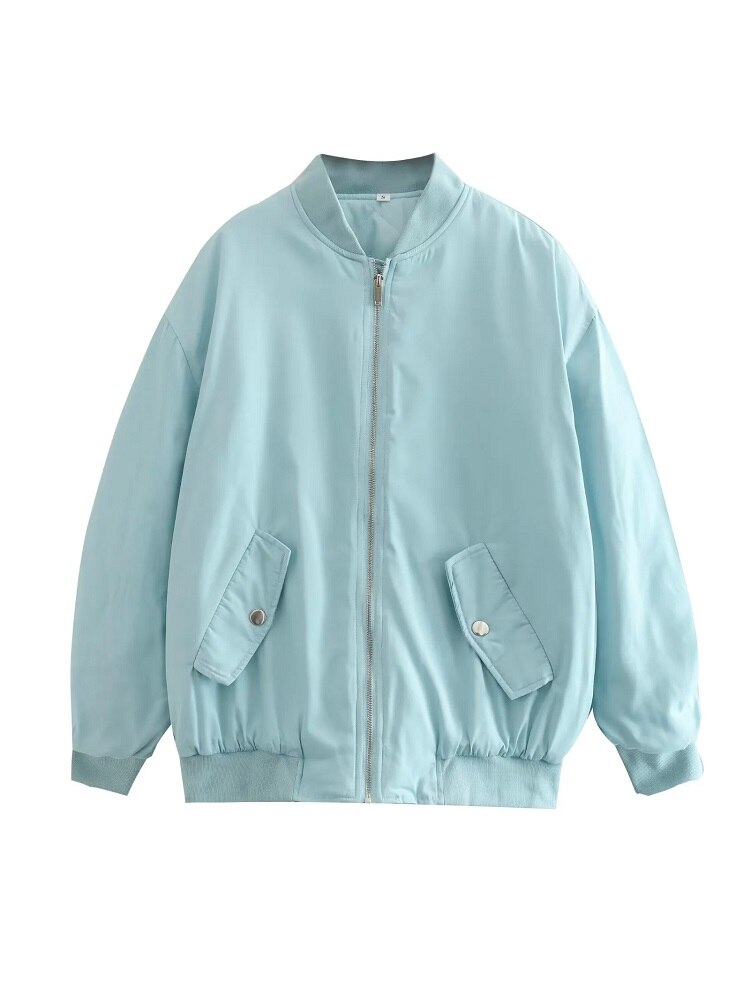 Oversized-Bomberjacke für Damen im Freizeitstil