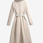 Damen-Trenchcoat in Midi-Länge mit Gürtel und Reverskragen
