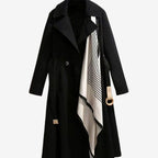 Damen-Trenchcoat in Midi-Länge mit Gürtel und Reverskragen