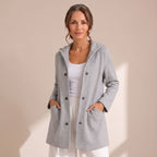 Women's Relaxed-Fit Hooded Button-Up Cardigan Coat