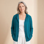 Women's Relaxed-Fit Hooded Button-Up Cardigan Coat