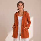 Women's Relaxed-Fit Hooded Button-Up Cardigan Coat